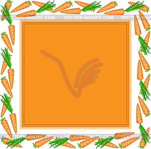 Orange frame of carrots - vector clipart