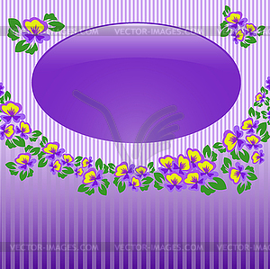 Frame of violets - vector clip art