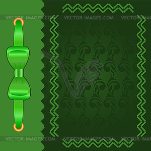 Green hardcover with serrated frame - vector clip art