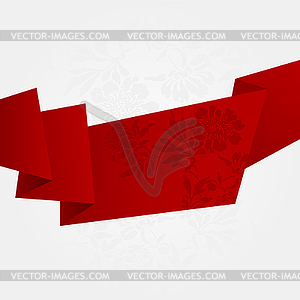 Broken red band - vector clipart