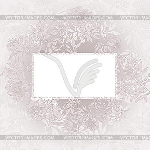 Beige floral background - vector image