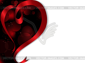 Asymmetric background with heart - vector clip art