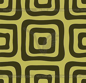 Mustard seamless background of squares - vector clipart