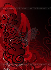 Black and red - vector image