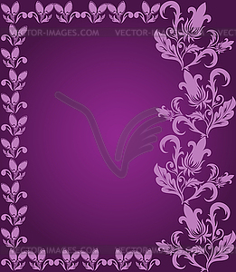 Frame of pink flowers - vector clip art