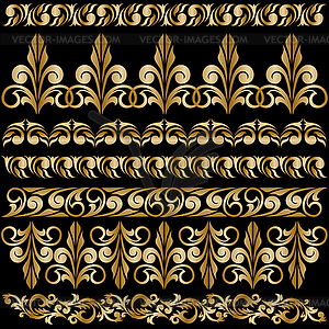 Set of gilt ornaments - vector image