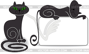 Set Cat - color vector clipart