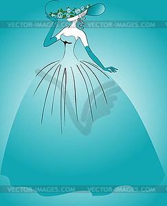 Woman in Blue - vector image