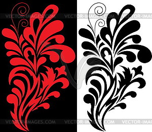 Black and red ornament - vector clipart