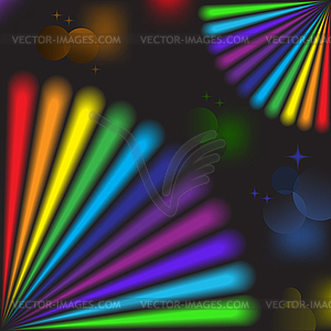 Rainbow elements in black - vector EPS clipart