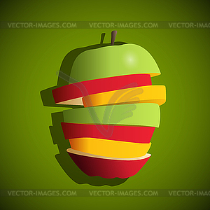 Apple and orange - vector image