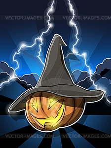 Halloween pumpkin - stock vector clipart