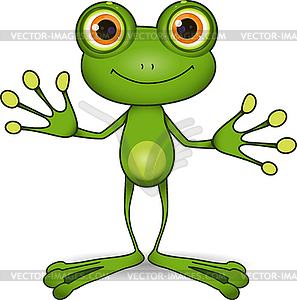 Cute frog - vector image