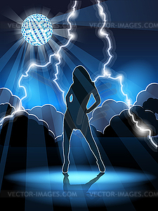 Dancing woman - vector clipart