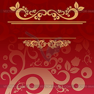 Vintage ornament with floral elements for invitatio - vector image