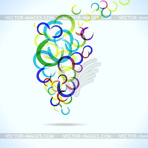 Abstract colorful background with circles for your - vector clip art