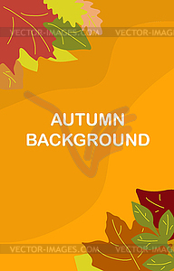 Autumn background Template design - banner, image - vector clipart