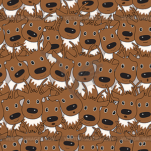 Seamless pattern with deers - vector image