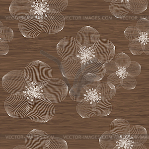 Красивый цветочный бесшовный узор - клипарт в векторном формате