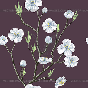 Seamless floral pattern - vector clipart