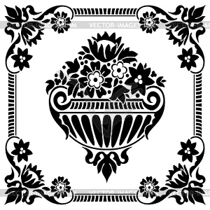 Flower frame - vector clip art