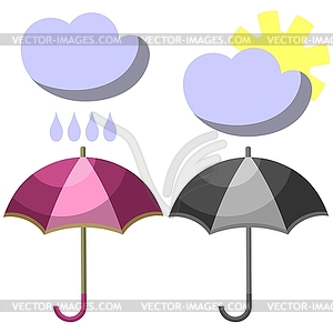 Umbrella set 00 - vector image