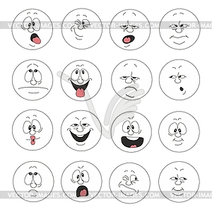 Emotion smiles set 00 - vector clipart