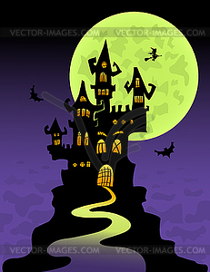 Scary castle - vector image