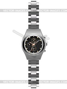 Silver watch - royalty-free vector image