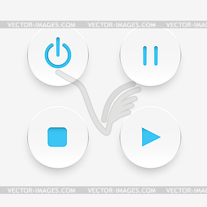 Media buttons - vector clipart