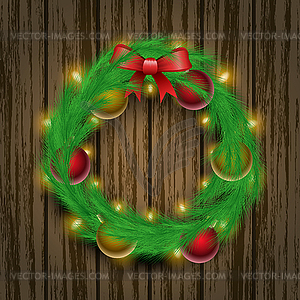 Christmas wreath - vector clipart / vector image