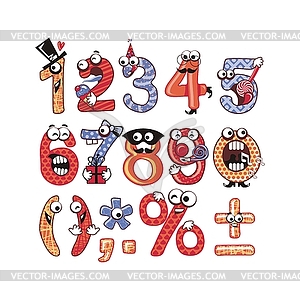 Party Numbers Set - vector clipart