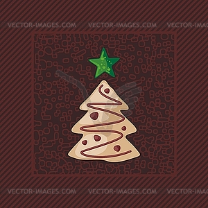 Gingerbread Christmas Tree - vector image