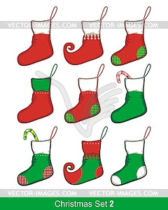 Christmas Stocking Set - vector clipart