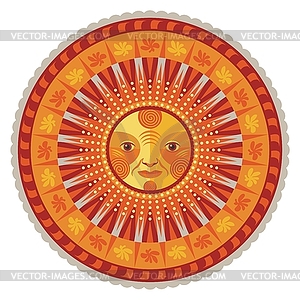 Декоративные летней Mandala - изображение в векторе / векторный клипарт