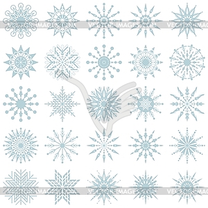 Snowflakes Set - royalty-free vector clipart