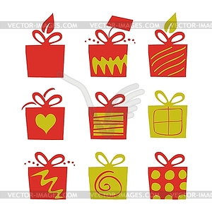 Gift Boxes Set - vector image