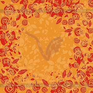 Summer roses background - vector clip art