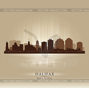 Halifax Canada skyline city silhouette - vector image