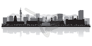 Pretoria city skyline silhouette - vector clip art