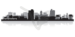 Port Elizabeth city skyline silhouette - vector clipart