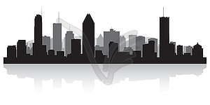 Montreal Canada city skyline silhouette - vector image