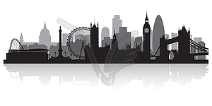 London city skyline silhouette - vector image