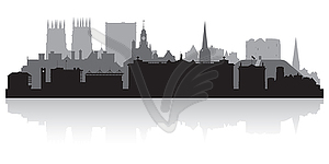 York city skyline silhouette - vector clipart