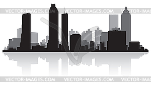 Atlanta city skyline silhouette - vector clip art