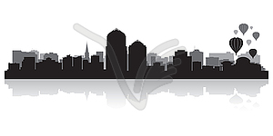 Albuquerque city skyline silhouette - vector clipart / vector image