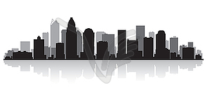 Charlotte city skyline silhouette - vector clipart