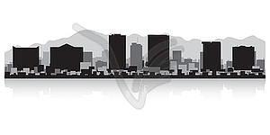 El Paso city skyline silhouette - vector clipart
