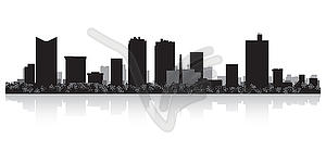 Fort Worth city skyline silhouette - vector EPS clipart