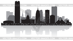 Oklahoma city skyline silhouette - vector clipart